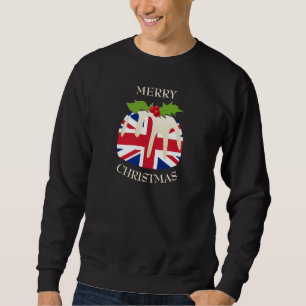 Fun   UNION JACK UK   Christmas Pudding Sweatshirt