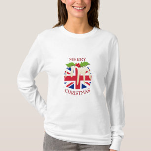Fun   UNION JACK UK   Christmas Pudding T-Shirt