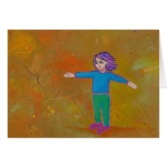 Fun unique art modern abstract colourful woman (Front Horizontal)