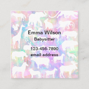 Fun Unique Babysitter Kids Theme Business Cards