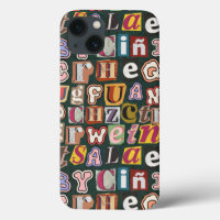 Fun unique hand drawn letters Colourful Green