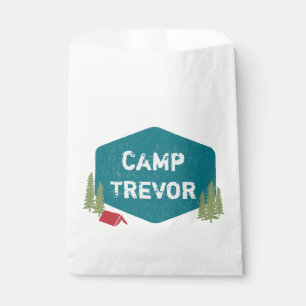 Fun Unique Personalised Camp Birthday Party Favour Bags