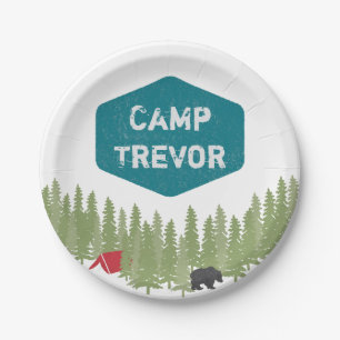 Fun Unique Personalised Camp Name Birthday Party Paper Plate