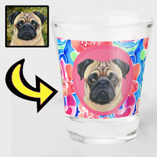 Fun Unique Your Pet Dog Puppy Custom Photo         Shot Glass