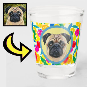 Fun Unique Your Pet Dog Puppy Custom Photo         Shot Glass