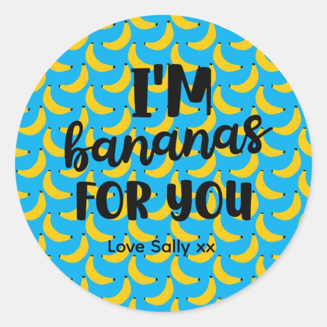 Fun Valentine Favor for Friends, Classmates & Coup Classic Round Sticker (Front)