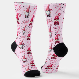 Fun Valentine Gnome Socks