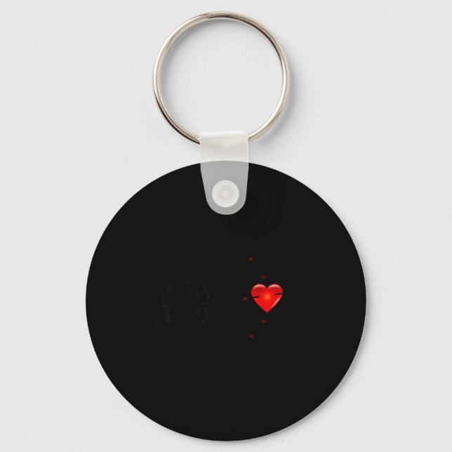 Fun Valentine's Day - Cud Heart &amp; Arrows Tee S Key Ring (Front)