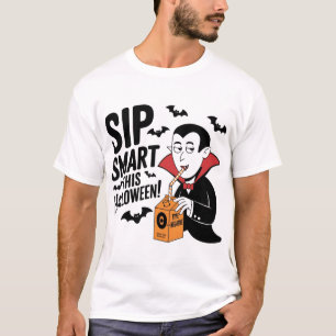 Fun Vampire-Themed Halloween Design T-Shirt