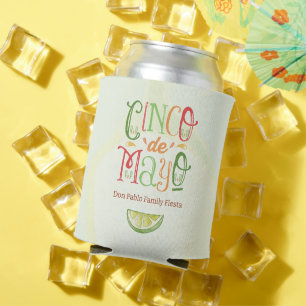 Fun Vibrant Cinco de Mayo Fiesta Can Cooler