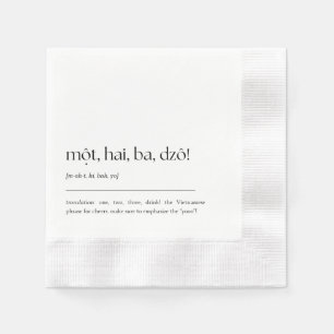 Fun Vietnamese Drinking Phrase Cocktail Napkin 02