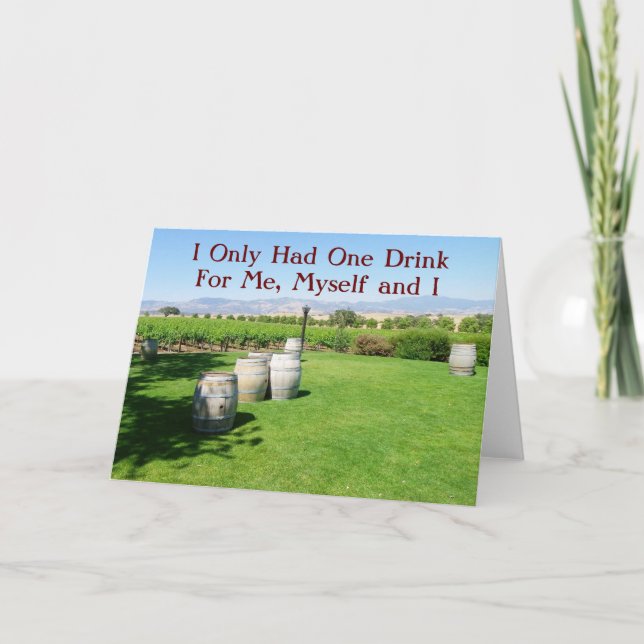Fun Vineyard Greeting Card! Card (Front)
