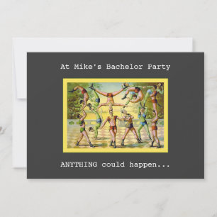 Fun Vintage Bachelor Party Invitation