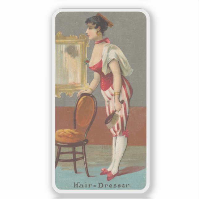 Fun Vintage Hair Dresser Illustration 1800s (Front)