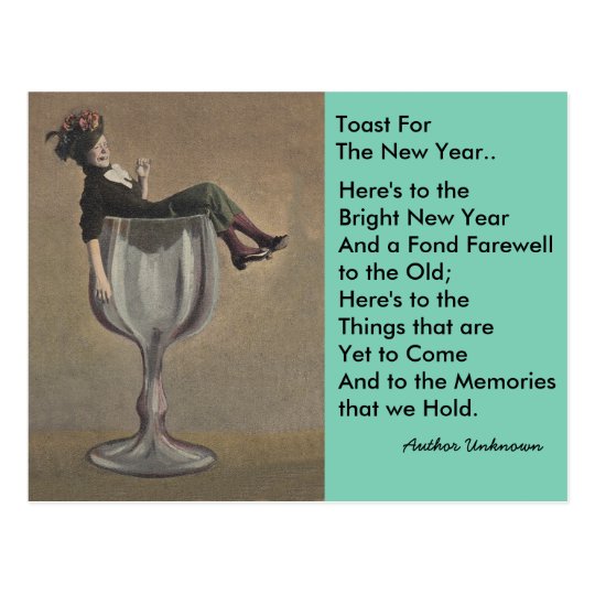 Fun vintage New Year's Toast Wine Gal Postcards