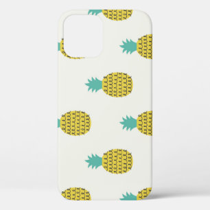 Fun Vintage Pineapple Seamless Illustration. iPhone 12 Case