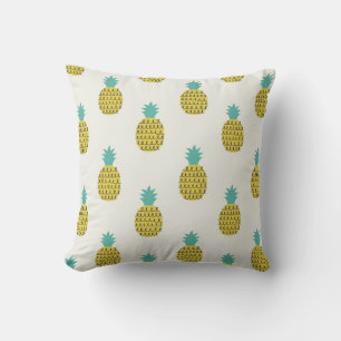 Fun Vintage Pineapple Seamless Illustration. Cushion