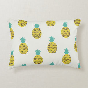 Fun Vintage Pineapple Seamless Illustration. Decorative Cushion