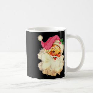 Fun Vintage Pink Santa Claus Pink Christmas Design Coffee Mug