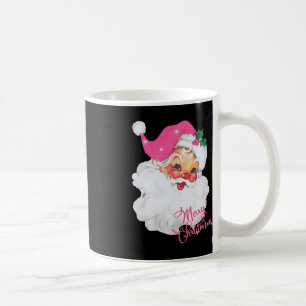 Fun Vintage Pink Santa Claus Pink Christmas Design Coffee Mug