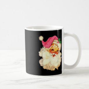 Fun Vintage Pink Santa Claus Pink Christmas Design Coffee Mug