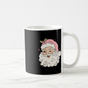 Fun Vintage Pink Santa Claus Pink Christmas Men Wo Coffee Mug