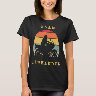 Fun Vintage Retro Sunset Alexander Motorcycle Ride T-Shirt