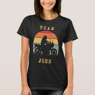 Fun Vintage Retro Sunset John Motorcycle Biker Rid T-Shirt