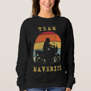 Fun Vintage Retro Sunset Maverick Motorcycle Biker Sweatshirt