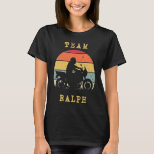 Fun Vintage Retro Sunset Ralph Motorcycle Biker Ri T-Shirt