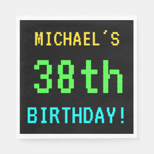 Fun Vintage/Retro Video Game Look 38th Birthday Napkin