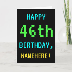 Fun Vintage/Retro Video Game Look 46th Birthday Card