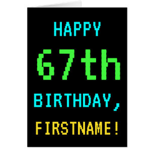 Fun Vintage/Retro Video Game Look 67th Birthday
