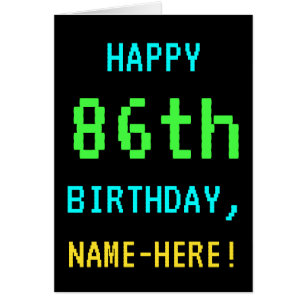 Fun Vintage/Retro Video Game Look 86th Birthday