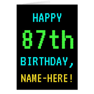 Fun Vintage/Retro Video Game Look 87th Birthday
