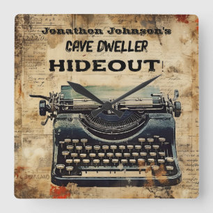 Fun Vintage Typewriter Wall Clock