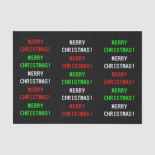 Fun, Vintage Video Game Look "MERRY CHRISTMAS!" Tissue Paper