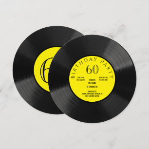 Fun Vinyl LP Birthday Party Invitation
