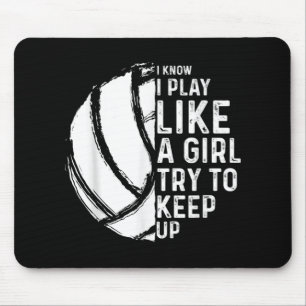 Fun Volleyball Design Girls Women Youth Teen Sport Mouse Mat
