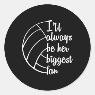 Fun Volleyball For Women Mum Dad Coach Volleyball  Classic Round Sticker