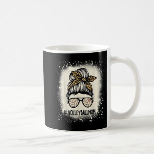 Fun Volleyball Mum Volleyball Lover Mum Messy Bun Coffee Mug