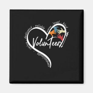 Fun Volunteer Graphic Tees Tops Back To School Art Magnet