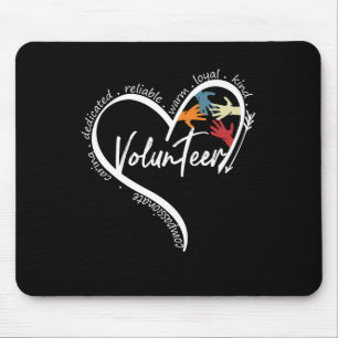 Fun Volunteer Graphic Tees Tops Back To School Art Mouse Mat
