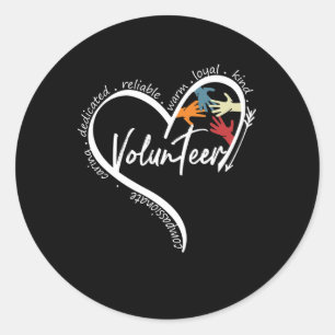 Fun Volunteer Graphic Tees Tops Byck To School Art Classic Round Sticker
