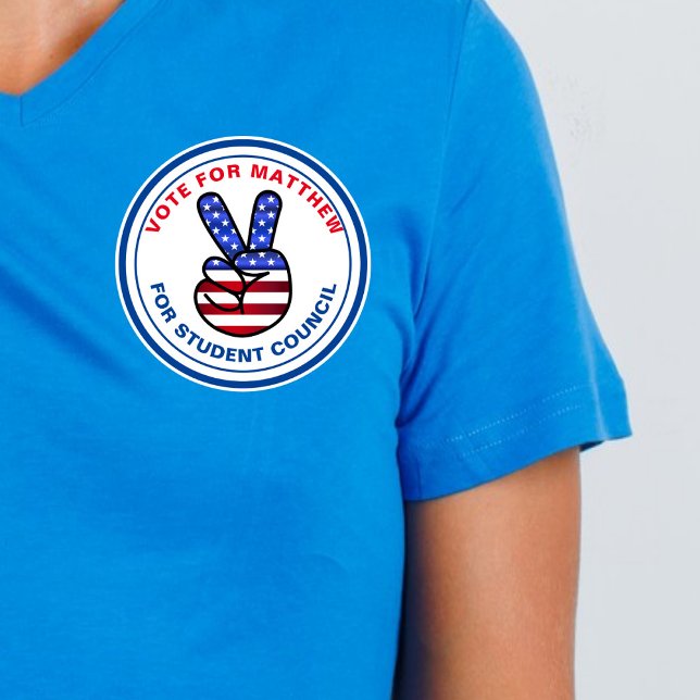 Fun Vote for Class President: rising star Classic Round Sticker (Creator Uploaded)