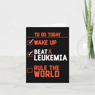 Fun Wake Up Beat Leukaemia Rule The World Cancer  Card