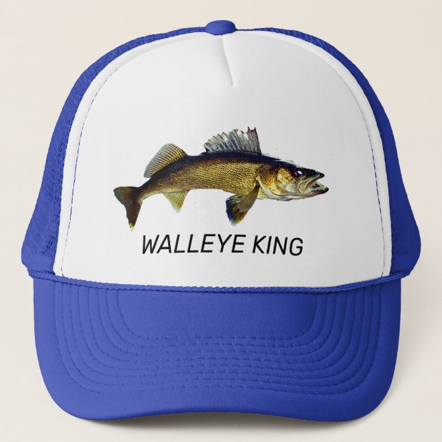 Fun "Walleye King" Trucker Hat (Front)