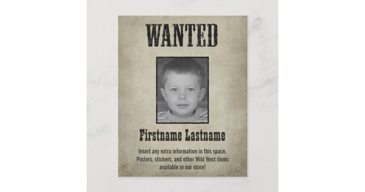 Fun WANTED poster design Flyer | Zazzle