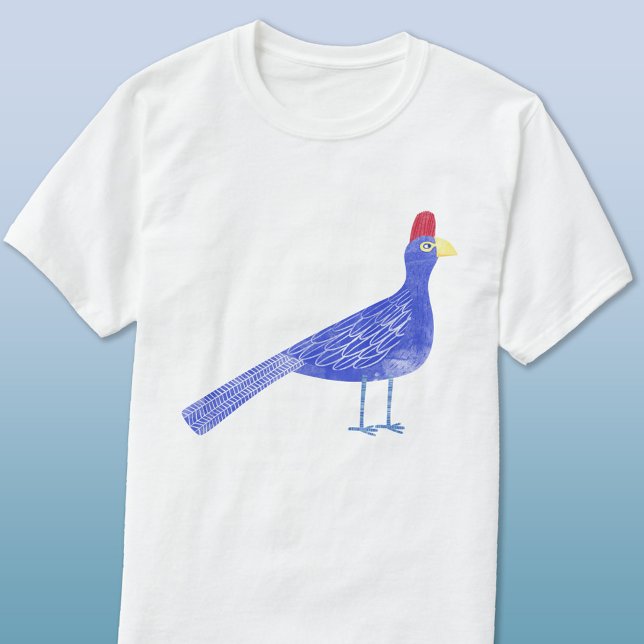 Fun Watercolor Bird Art Lady Ross Turaco T-Shirt (Fun watercolor Lady Ross Turaco bird art t-shirt)