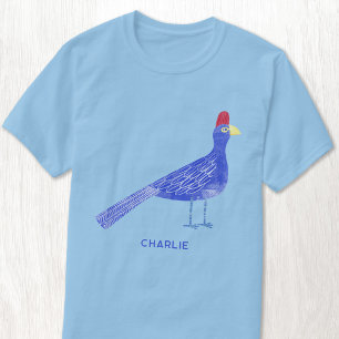 Fun Watercolor Bird Art Personalised T-Shirt